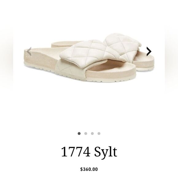 Birkenstock Womens 1774 Sylt Vanilla Padded Leather Slides. NIB. Size 5N - Picture 2 of 9